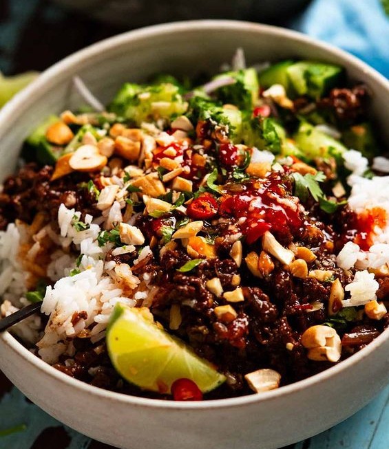 Thai Sweet Chilli Beef Bowls